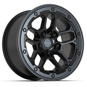 Set(5) 17x8 DF01 Satin Black - 5x127 +12ET with 33x12.50r17 Nexen Roadian MTX Tires &amp; TPMS