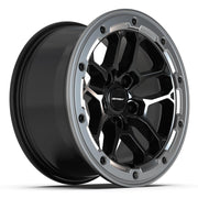 Set(5) 17x8 DF01 Gloss Black Machined - 5x127 +12ET