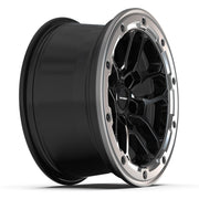 Set(5) 17x8 DF01 Gloss Black Machined - 5x127 +12ET