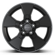 Set(5) 17x8.5 DF02 Satin Black - 5x127 +12ET with 33x12.50r17 Nexen Roadian MTX Tires &amp; TPMS
