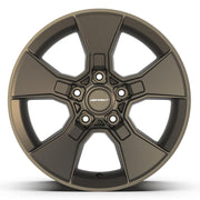 Set(4) 17x8.5 DF02 Satin Bronze - 5x127 +12ET with 33x12.50r17 Nexen Roadian MTX Tires &amp; TPMS