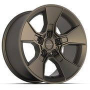 Set(4) 17x8.5 DF02 Satin Bronze - 5x127 +12ET with 33x12.50r17 Nexen Roadian MTX Tires &amp; TPMS