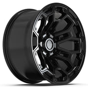 Set(4) 18x9 DF03 Gloss Black - 6x139.7 -12ET