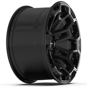 Set(4) 18x9 DF03 Gloss Black - 6x139.7 -12ET