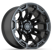 DEFIANT DF03 18x9 6x139.7 -12et Satin Black with Dark Satin Charcoal 2-Tone Wheel SET