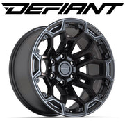 Set(4) 18x9 DF03 Satin Black with Dark Satin Charcoal 2-Tone - 6x139.7 -12ET with 275/65r18 Ironman All Country AT-X Tires &amp; TPMS