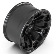 Set(4) 18x9 DF03 Satin Black with Dark Satin Charcoal 2-Tone - 6x139.7 -12ET
