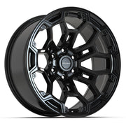 Set(4) 20x9 DF03 Gloss Black - 6x139.7 -12ET with 275/55r20 Sailun TerraMax AT2 Tires &amp; TPMS