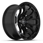 Set(4) 20x9 DF03 Gloss Black - 6x139.7 -12ET with 275/55r20 TBB TS-37 AT Tires