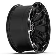 Set(4) 20x9 DF03 Gloss Black - 6x139.7 +12ET