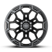 Set(4) 20x9 DF03 Satin Black with Dark Satin Charcoal 2-Tone - 6x139.7 +12ET