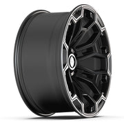 20x9 DF03 Satin Black with Dark Satin Charcoal 2-Tone - 6x139.7 -12ET