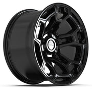 Set(5) 17x9 DF03B Gloss Black - 5x127 -12ET