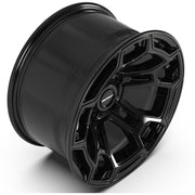 Set(5) 17x9 DF03B Gloss Black - 5x127 -12ET