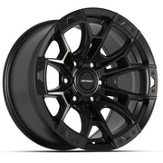 Set(4) 17x9 DF04 Satin Black - 6x135 +12ET