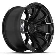 Set(4) 17x9 DF04 Satin Black - 6x135 +12ET