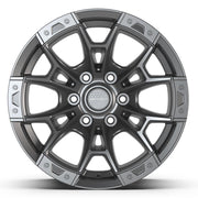 Set(4) 17x9 DF04 Dark Satin Charcoal - 6x135 +12ET with 33x12.50r17 Sailun TerraMax RT Tires