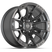 Set(4) 17x9 DF04 Dark Satin Charcoal - 6x135 +12ET