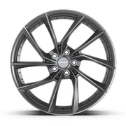 Set(4) 20x9 &amp; 20x10 DF06 Dark Satin Charcoal - 5x120 +35ET