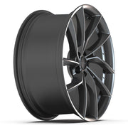 Set(4) 20x9 &amp; 20x10 DF06 Dark Satin Charcoal - 5x114.3 +35ET