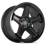 Set(4) 20x9.5 &amp; 20x10.5 DF07 Satin Black - 5x115 +15ET