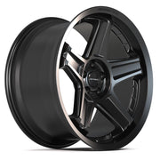 Set(4) 20x9.5 &amp; 20x10.5 DF07 Satin Black - 5x115 +15ET