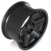 Set(4) 20x9.5 &amp; 20x10.5 DF07 Satin Black - 5x115 +15ET