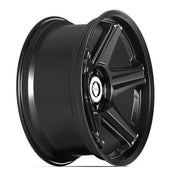 Set(4) 22x10 DF07 Satin Black - 6x139.7 -12ET