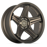 Set(4) 22x10 DF07 Satin Bronze - 6x139.7 -12ET with 33x12.50r22 TBB TS-57 RT Tires &amp; TPMS