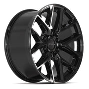 Set(4) 20x9 DF17A Gloss Black - 6x139.7 +18ET with 275/55r20 TBB TS-37 AT Tires
