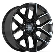 Set(4) 22x9 DF17A Gloss Black - 6x139.7 +18ET