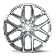 Set(4) 24x10 DF17A Chrome - 6x139.7 +18ET with 295/35r24 Sailun Atrezzo SVR LX+ Tires &amp; TPMS