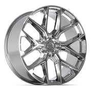 Set(4) 24x10 DF17A Chrome - 6x139.7 +18ET with 295/35r24 Sailun Atrezzo SVR LX+ Tires &amp; TPMS