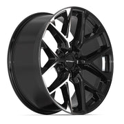 Set(4) 22x9 DF17B Gloss Black - 6x139.7 +18ET