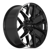 Set(4) 22x9 DF17C Gloss Black - 6x135 +18ET with 285/45r22 Sailun TerraMax RT Tires