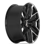 Set(4) 22x9 DF17C Gloss Black - 6x135 +18ET