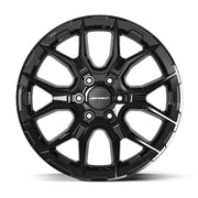 Set(4) 20x9 DF18A Gloss Black - 6x139.7 +18ET with 275/55r20 Goodyear Eagle LS2 Tires &amp; TPMS