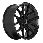 Set(4) 22x9 DF18A Gloss Black - 6x139.7 +18ET with 285/45r22 TBB TS-37 AT Tires