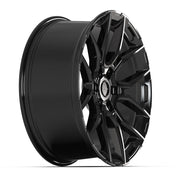 Set(4) 22x9 DF18A Gloss Black - 6x139.7 +18ET