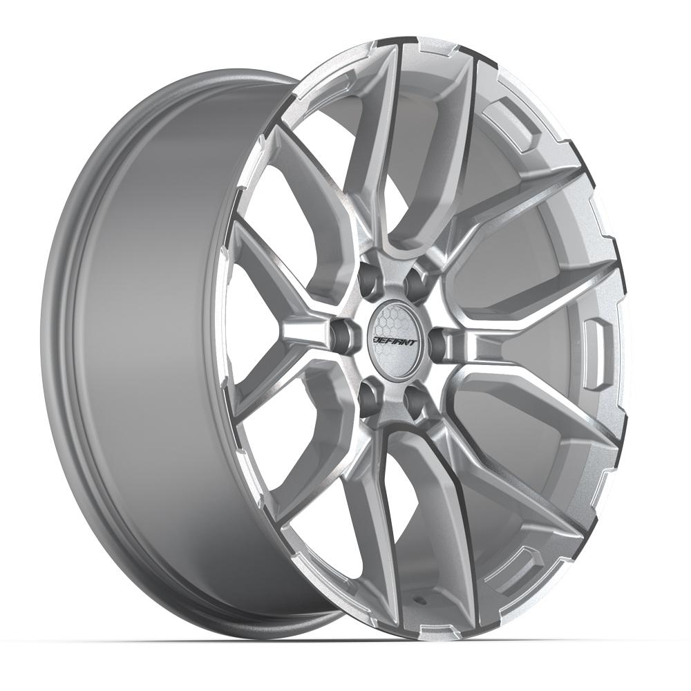 DEFIANT DF18A 22x9 6x139.7 18et Gloss Silver Machined Wheel