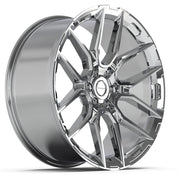 Set(4) 24x10 DF18A Chrome - 6x139.7 +24ET with 295/35r24 Sailun Atrezzo SVR LX+ Tires