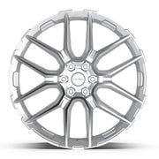 Set(4) 24x10 DF18A Gloss Silver Machined - 6x139.7 +24ET with 295/35r24 Ironman iMove GEN 2 Tires