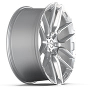 Set(4) 24x10 DF18A Gloss Silver Machined - 6x139.7 +24ET