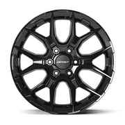 Set(4) 20x9 DF18B Gloss Black - 6x139.7 +18ET with 275/55r20 Goodyear Eagle LS2 Tires