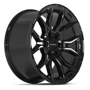 Set(4) 20x9 DF18B Gloss Black - 6x139.7 +18ET with 275/55r20 Sailun TerraMax RT Tires