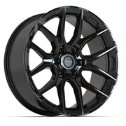 Set(4) 22x9 DF18C Gloss Black - 6x135 +18ET