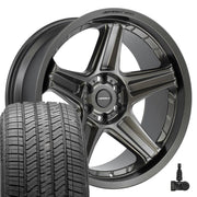 Set(4) 22x10 DF07 Satin Bronze - 6x139.7 -12ET with 275/50r22 Bridgestone Alenza A/S 02 Tires &amp; TPMS